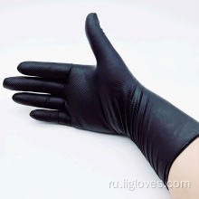 Бриллиант черный предварительный одноразовый нитрил -перчатки 6 мил